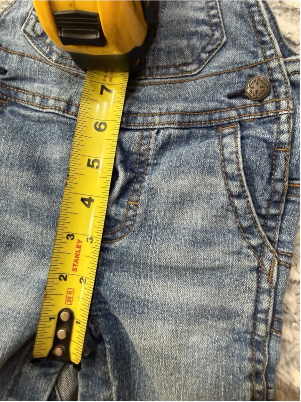 OshKosh B'gosh Baby 3-6M Blue Denim Overall One-Piece Adjustable Straps